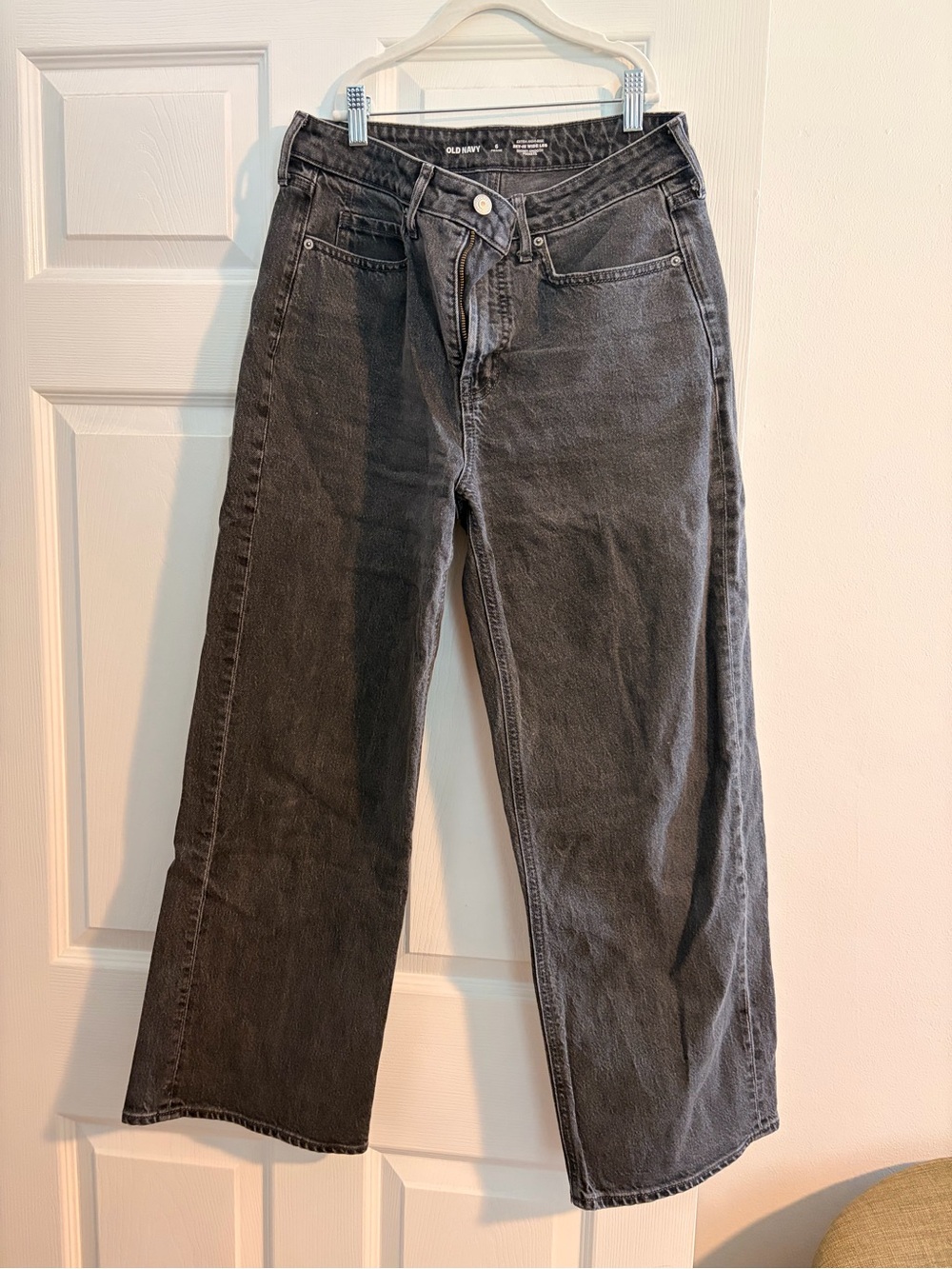 Old Navy Faded Black Wide-Leg High-Rise Jeans